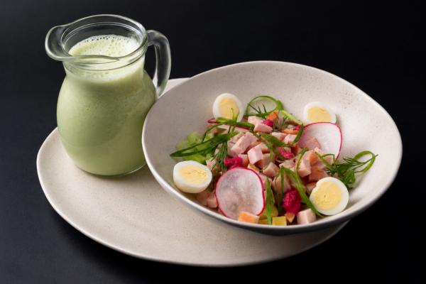 Окрошка с курицей Окрошка с курицей